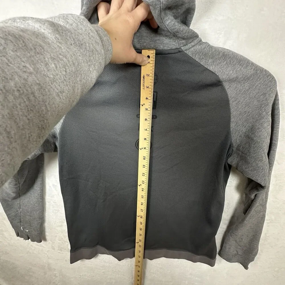Nike Hoodie Men's Size Medium MX Air Max Hybrid Full-Zip‎ Carbon Heather Black